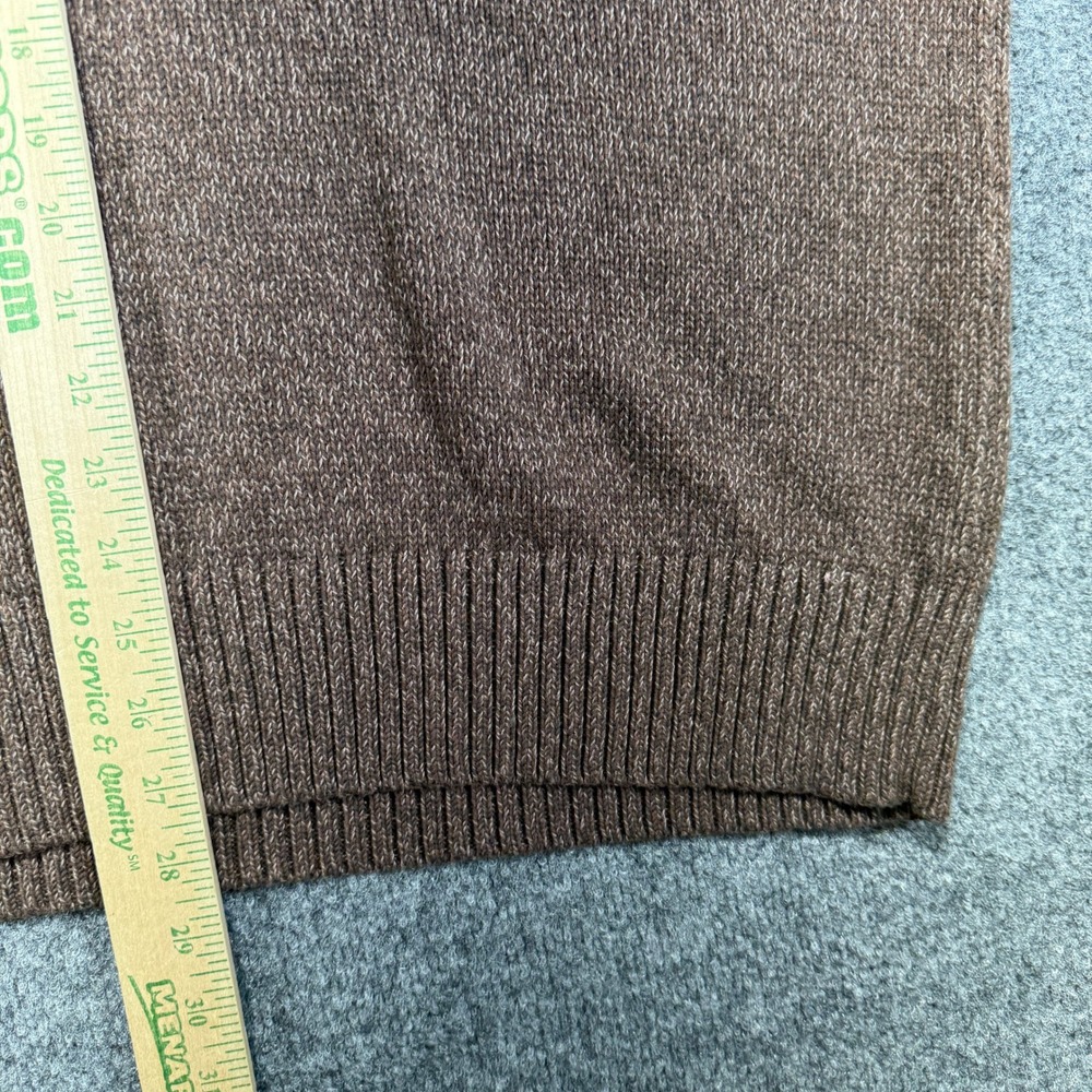 Eddie Bauer Henley Sweater Mens XXL Brown Marled 100% Cotton Pullover 2408 - Picture 8 of 11